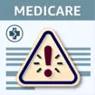 Illustration of Medicare updates with a triangle symbol highlighting important changes.